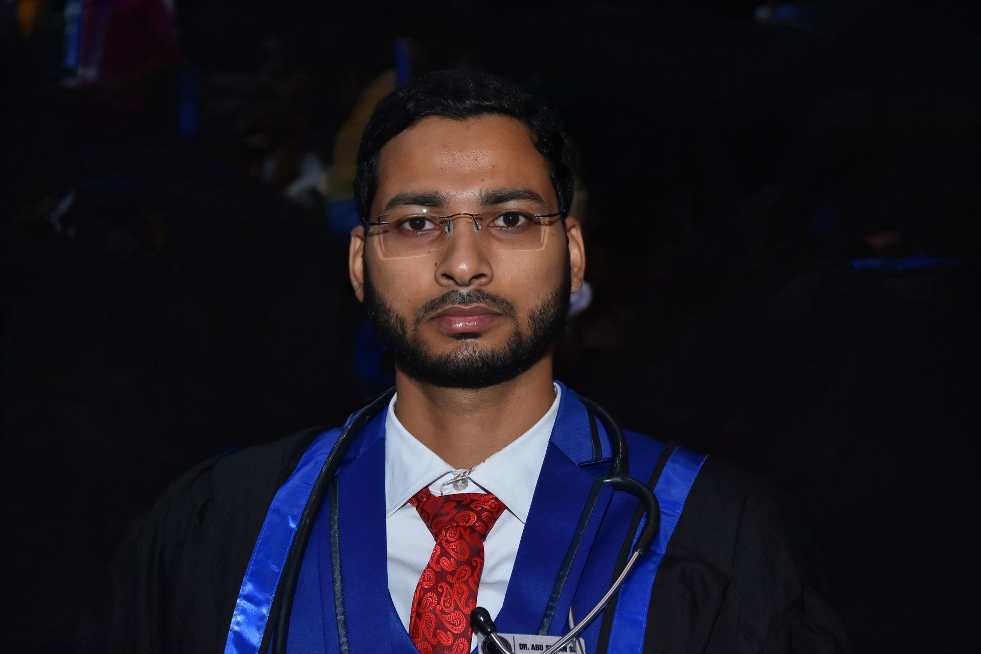 Dr. Abu Sufian portrait in formal suit with stethoscope